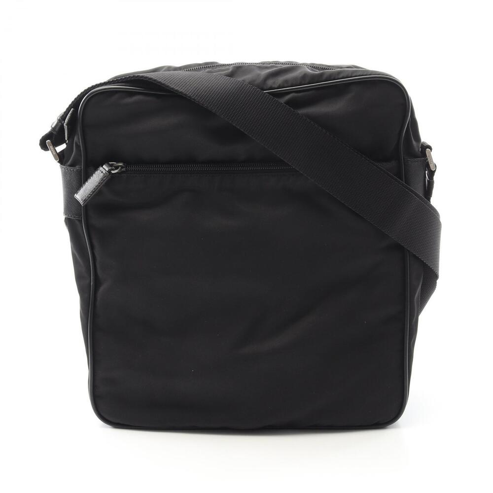 Prada Shoulder Bag Saffiano Leather Black